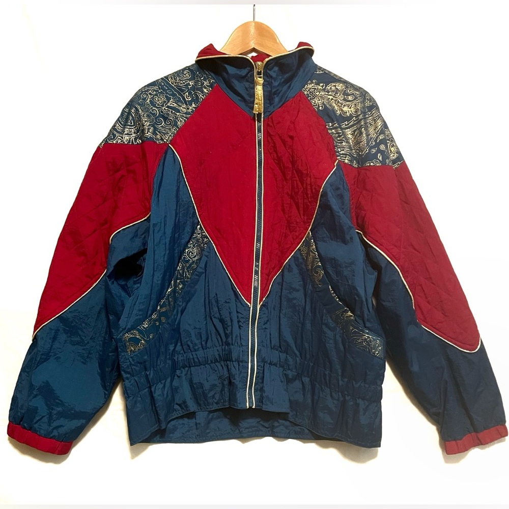 Vintage Women 80s 90s East West Nylon Zip Jacket Windbreaker Size Medium